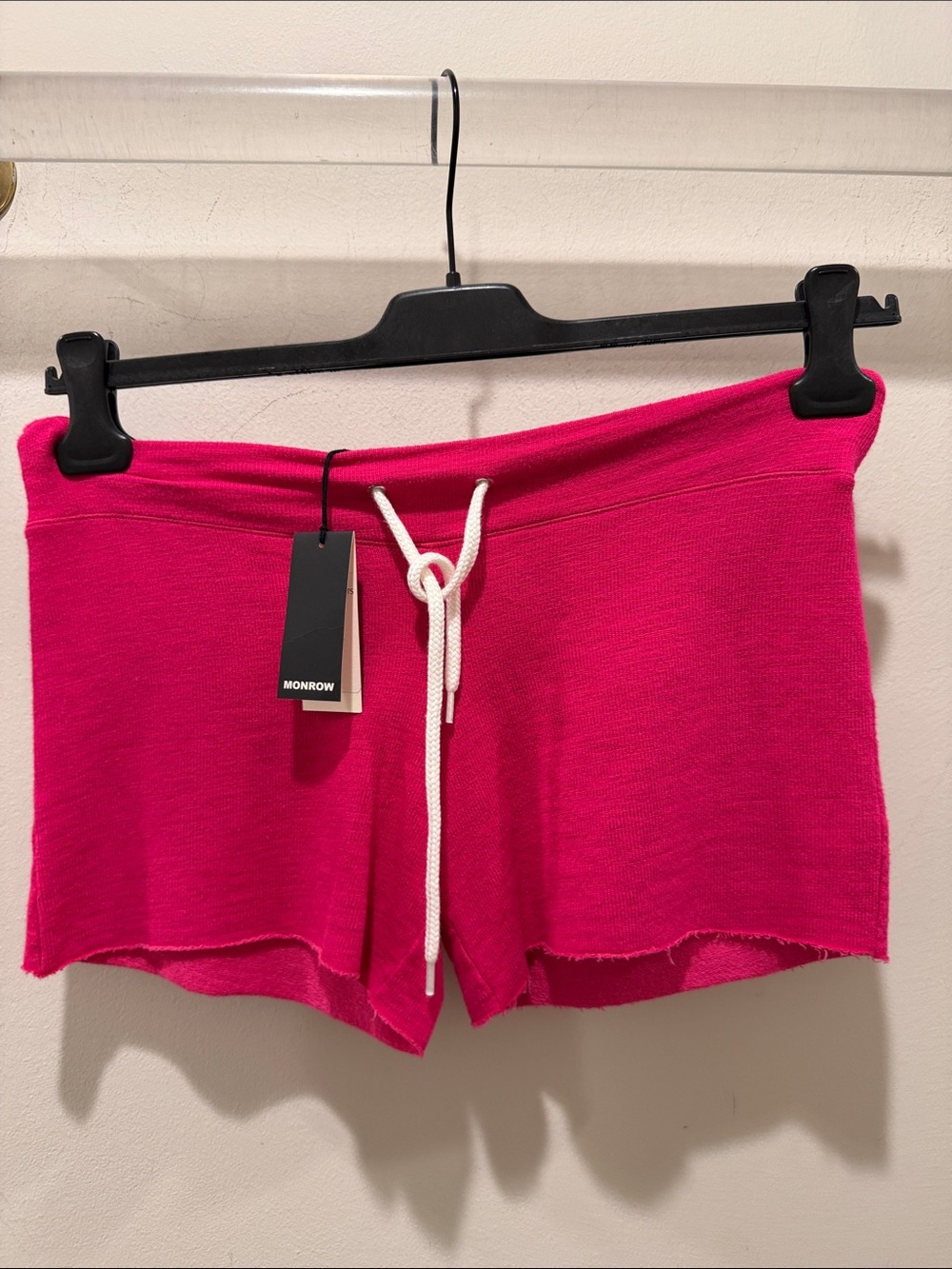 Monrow Supersoft Shorts in Raspberry. NWT